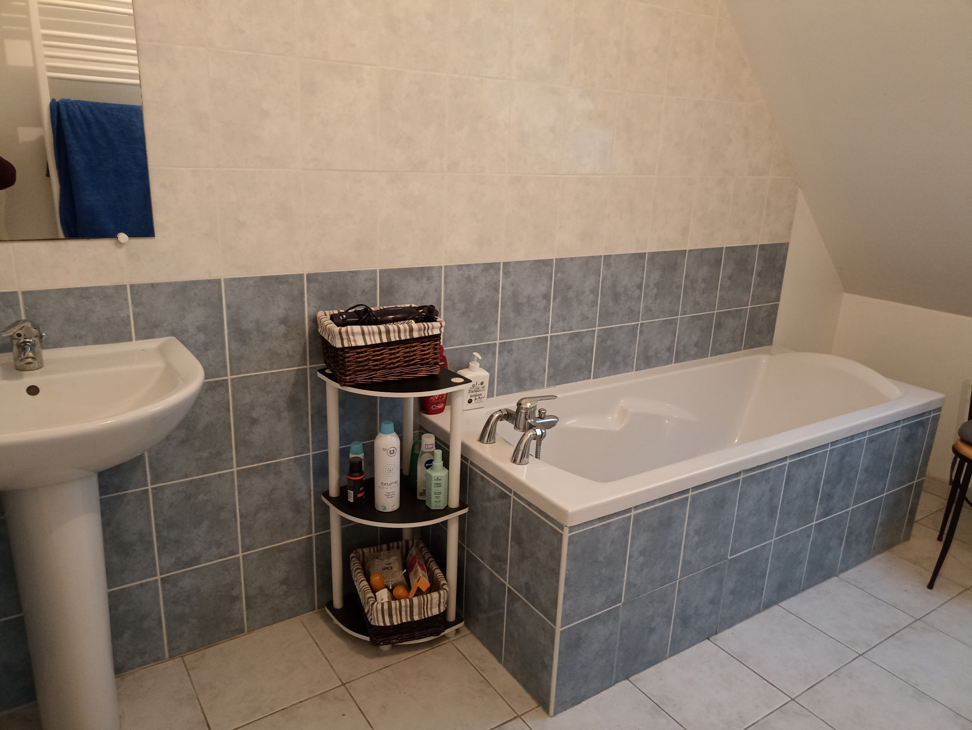 salle de d'eau douche + baignoire