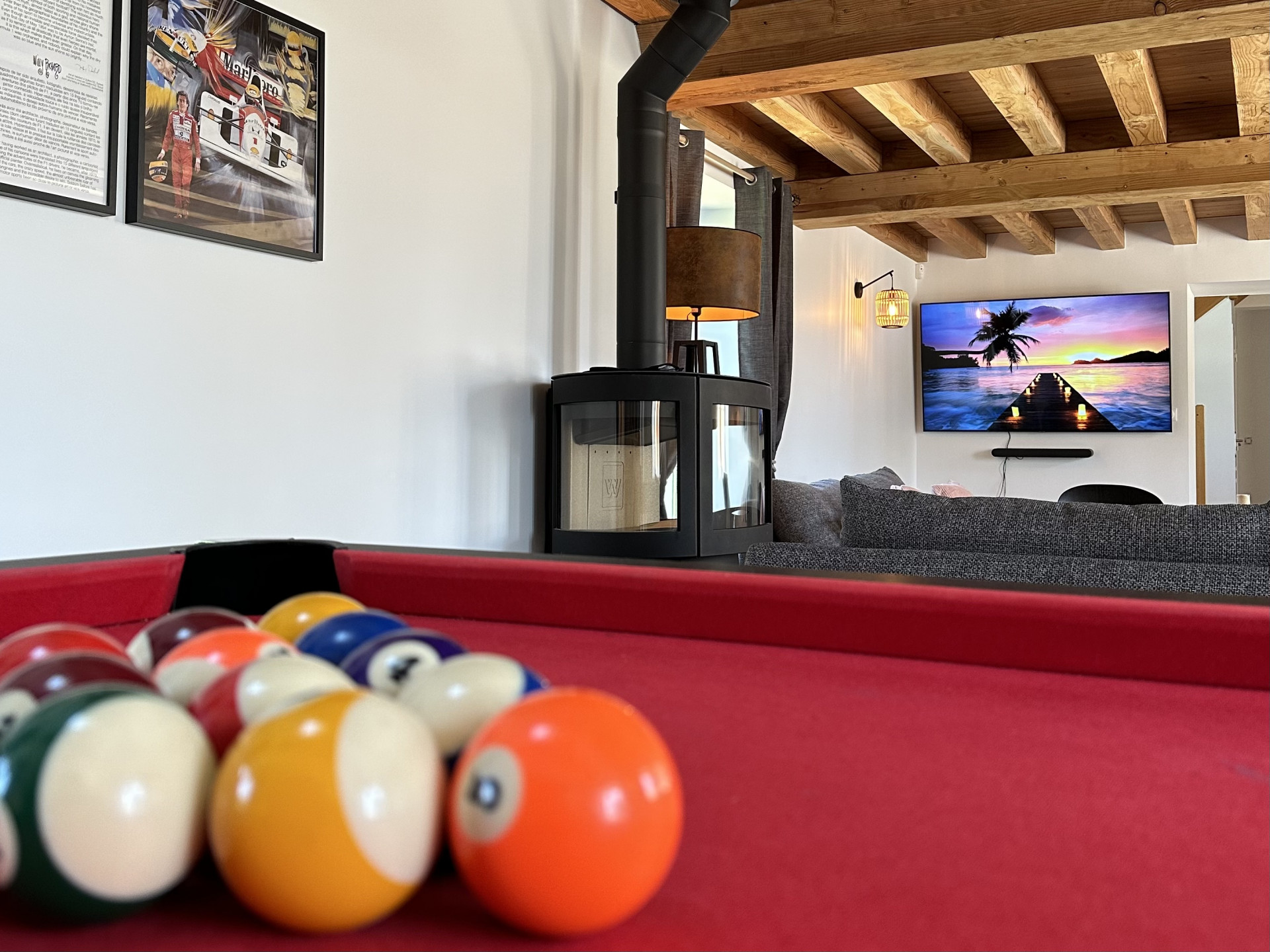 Salon billard gîte- à 10mn du circuit des 24H